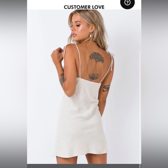 Ilaria Mini Dress Beige - Picture 2 of 3